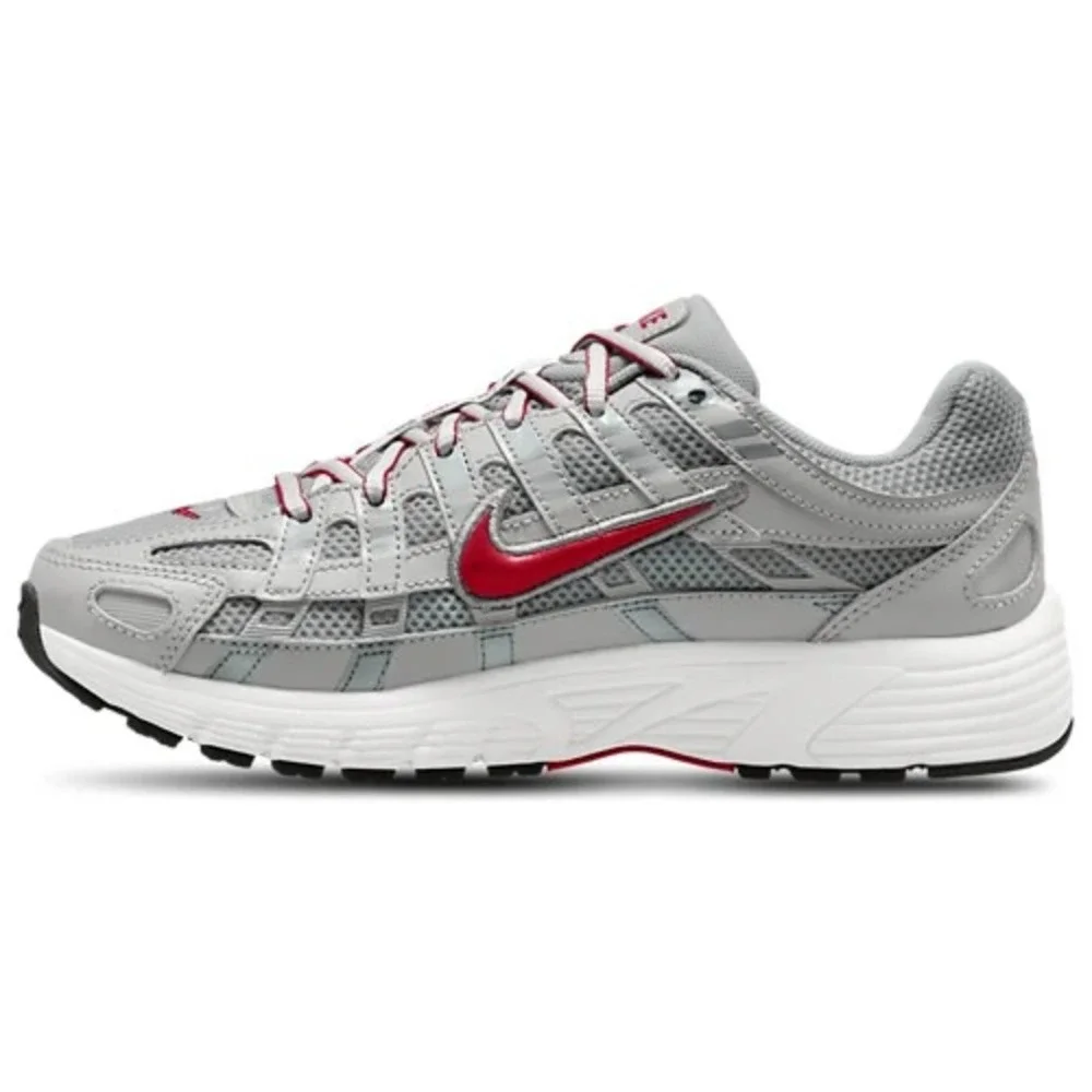 Nike P-6000 GS Big Kids Size 6.5Y Metallic Silver Gym Red Shoes HV5064-002  NEW